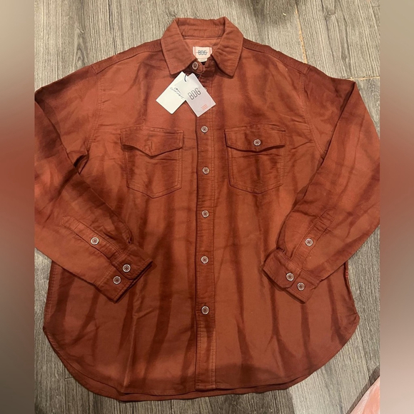 NWT Urban Outfitters BDG Aiden Chamois Sunwashed Shirt Jacket - Picture 1 of 5